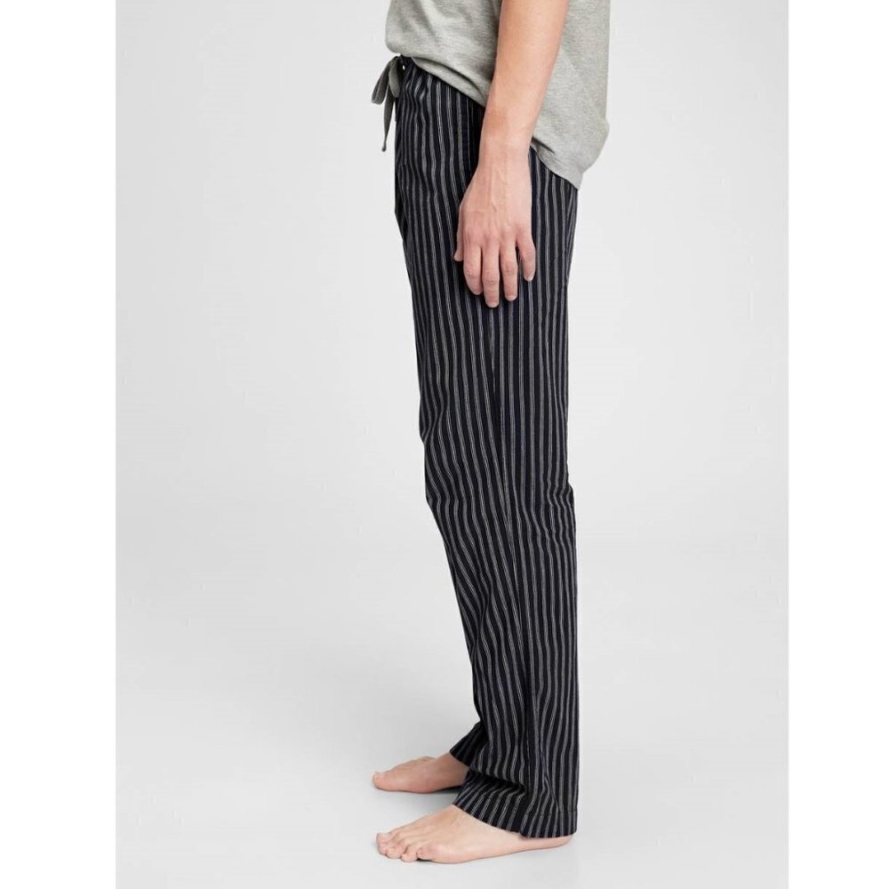 GAP Men's Poplin Pajama Pants - Navy and White Striped NWT